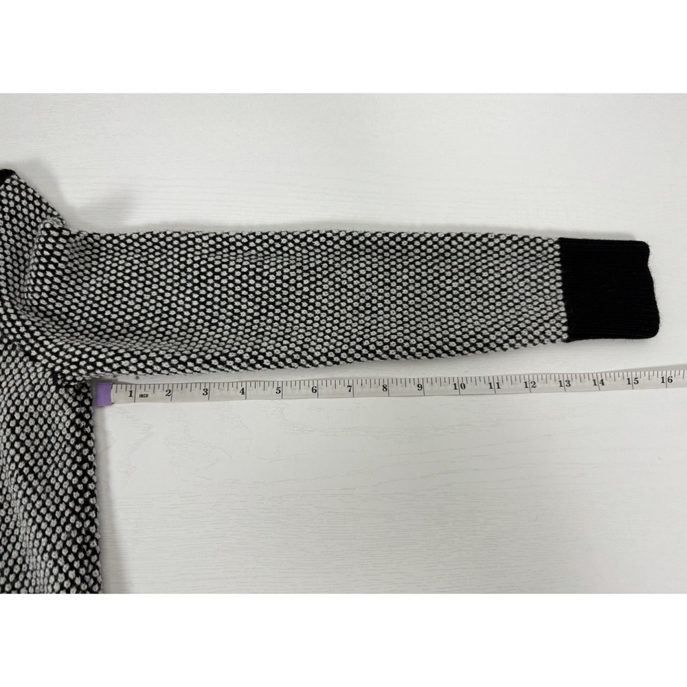 BANANA REPUBLIC Textured Colorblock Pullover Sweater in Black/White Small - Picture 9 of 11